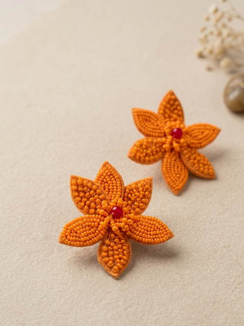 Beads Flower Quirky Earrings