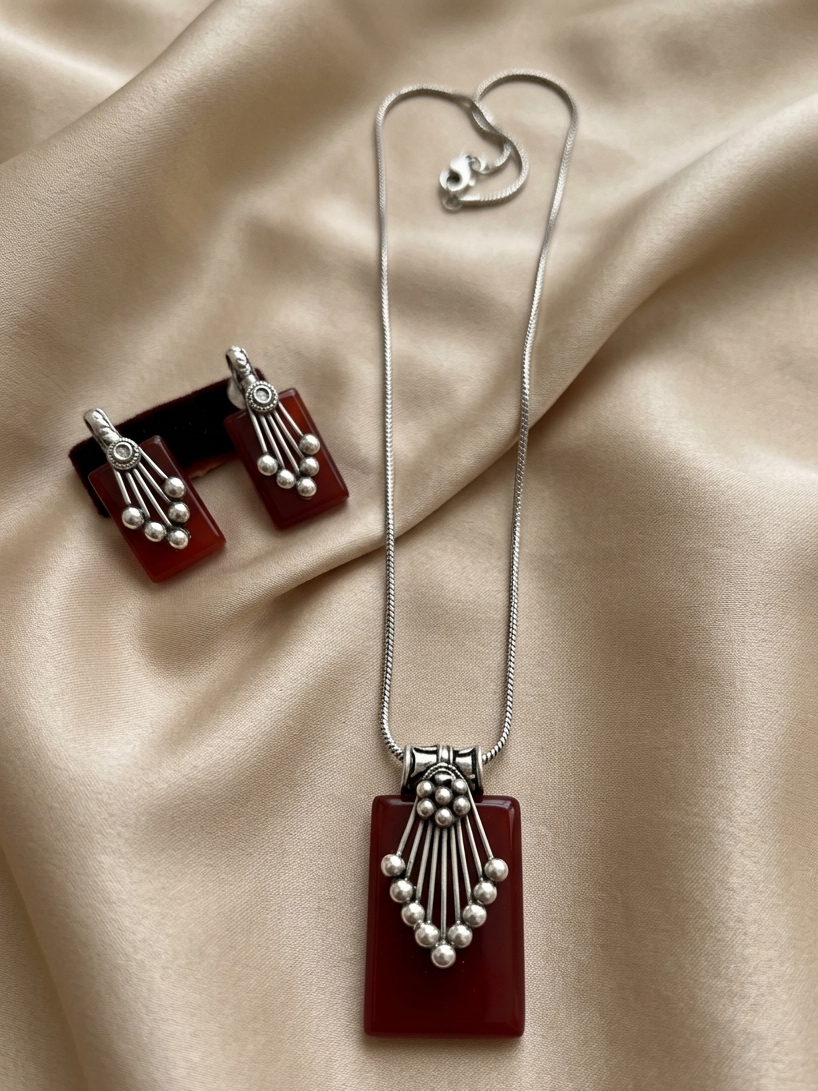 Triangle Shaped Resin Pendant Set (Copy)