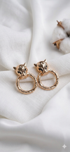 Panther Head Door Knocker Earrings