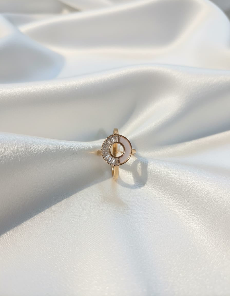 Round CZ Diamond Ring