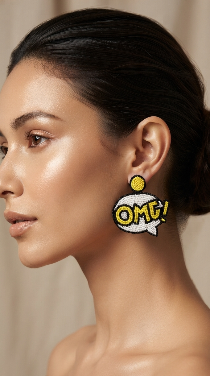 OMG Seed Bead Handmade Earring