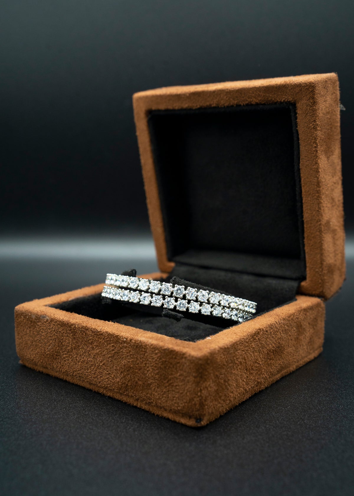 Stunning Diamond Silver Bangles