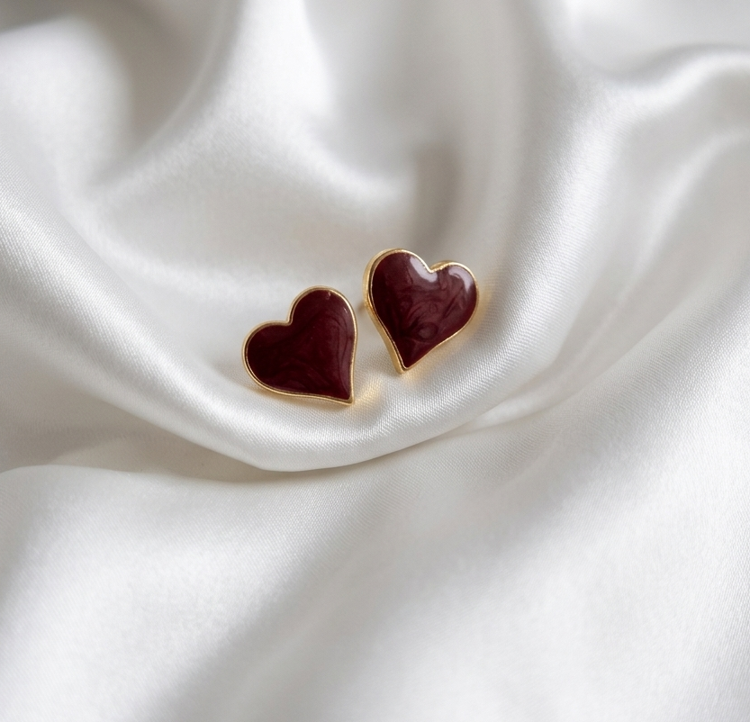 Heart Shape Stud Earrings