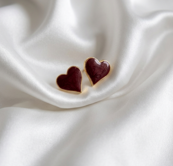 Heart Shape Stud Earrings