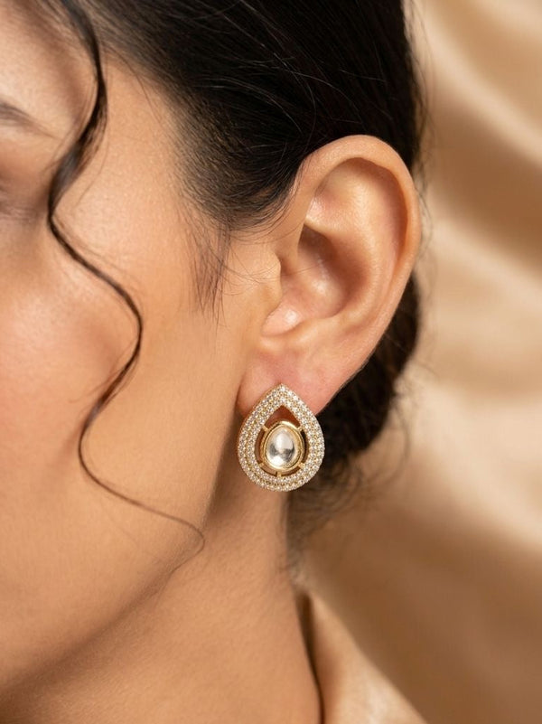 Tear Drop American Diamond Studs