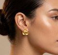 Charming Gold Plated Stud Earrings