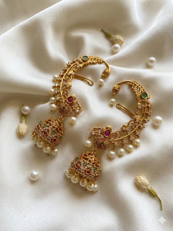 Meraki Traditional Kundan Earcuffs