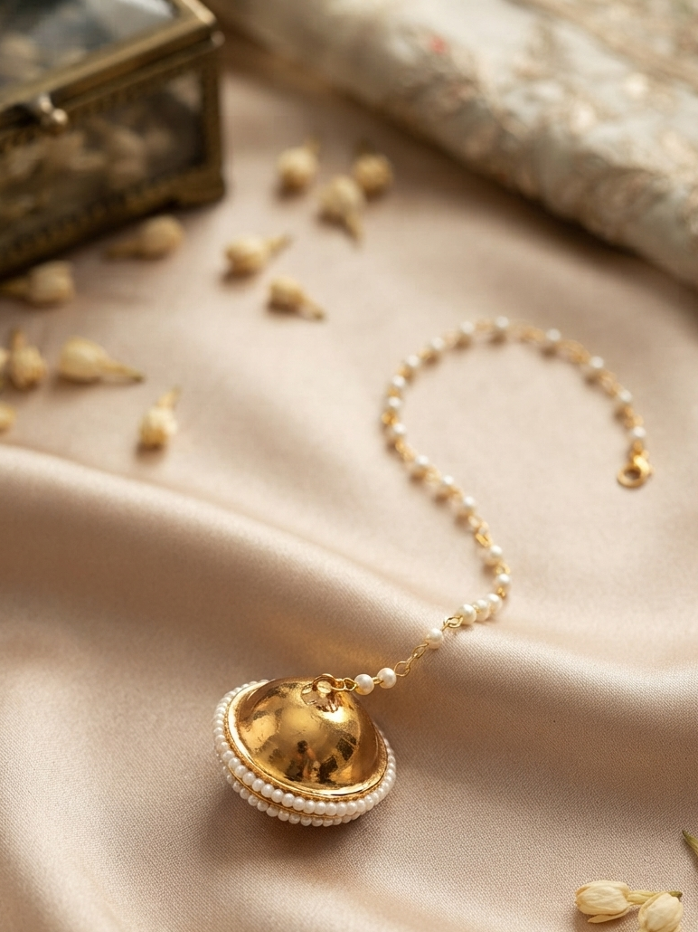 Gold Plated Rajputi Borla