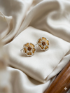 Flower Design Beaded Earrings