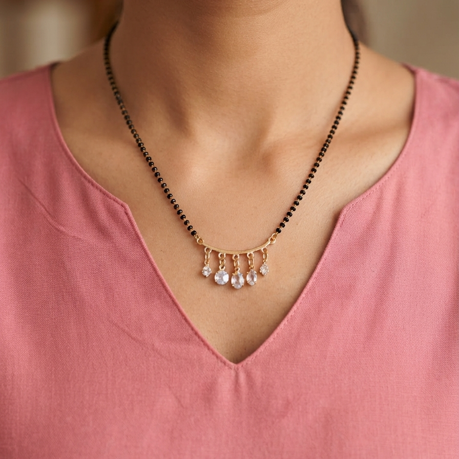 Meraki Diamond Mangalsutra For Women