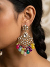Kundan Polki Chand Bali Earrings