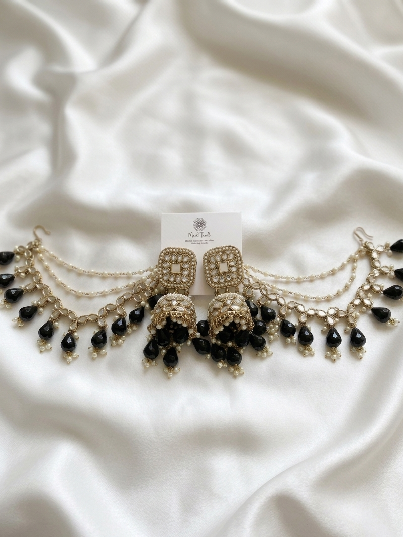 Mohika Mirror Jhumka Earring With Sahara