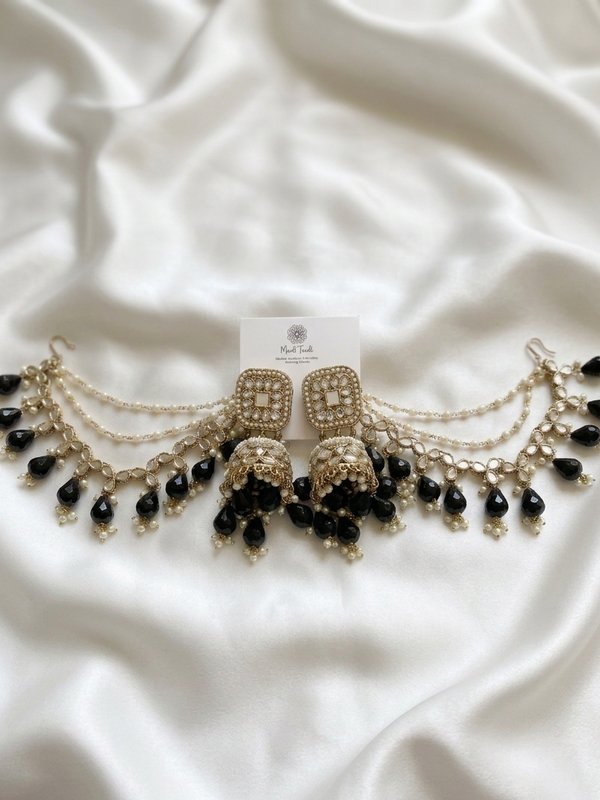 Mohika Mirror Jhumka Earring With Sahara
