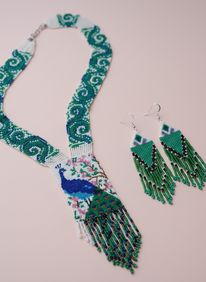 Premium Peacock Design Layered Set