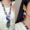Meraki Trends Multicolor Peacock Design Necklace