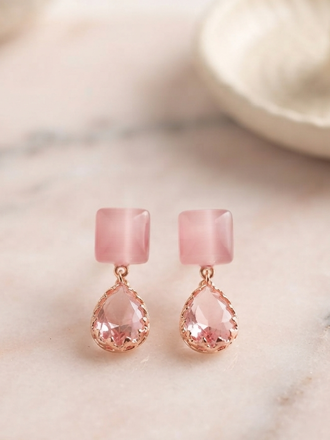 Buy Glass Teardrop Dangle Earrings
