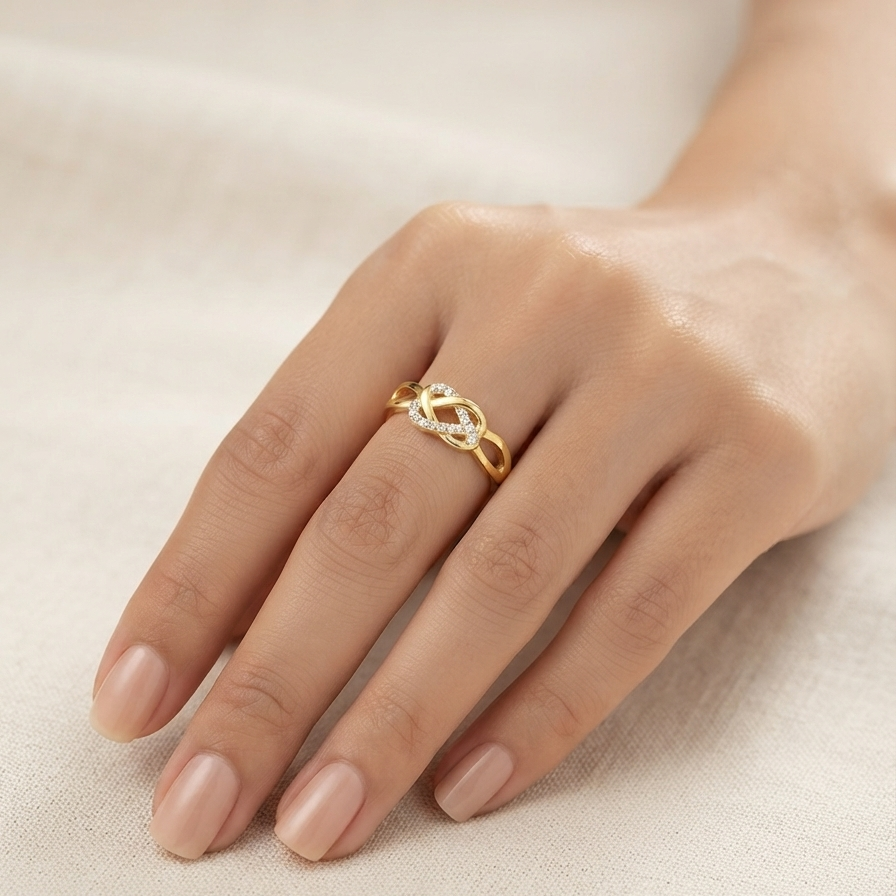 Sterling Infinity Twined Glam Ring