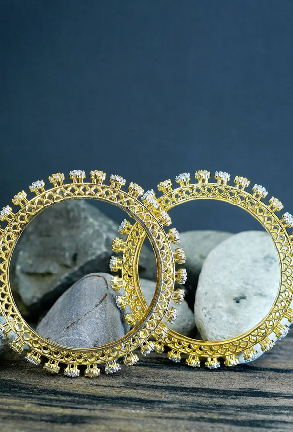 Diamond Studded Pacheli Bangles