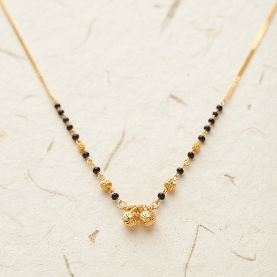 Buy Gold And Black Traditional Mangalsutra