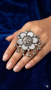 Oxidized Mirror Adjustable Ring