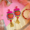 Handmade Beaded Dulhania Earrings