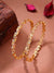 Pink And White Stones Gold Plated Bangles