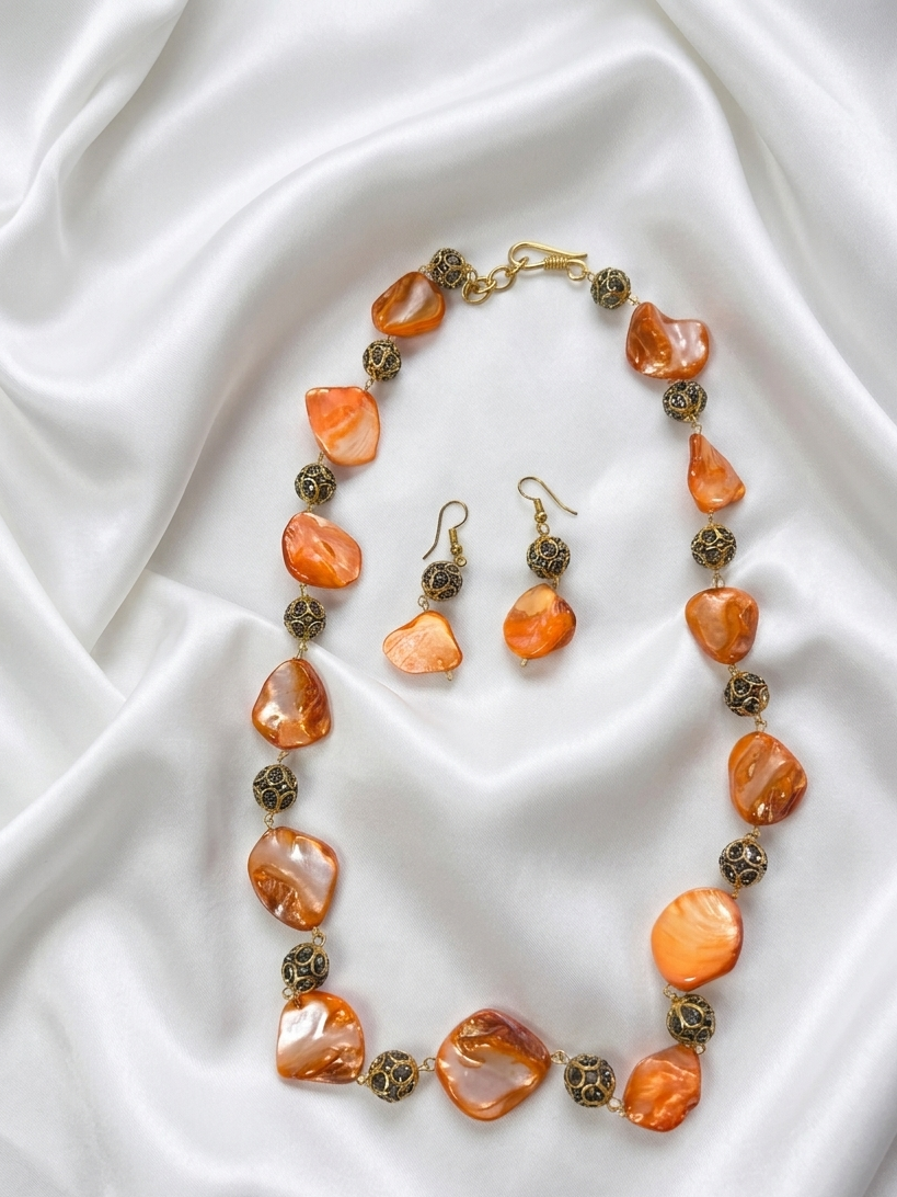 Stylish Colored Pearls Ethnic Mala