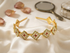 Meraki Golden Kundan Hairband/Matha Patti