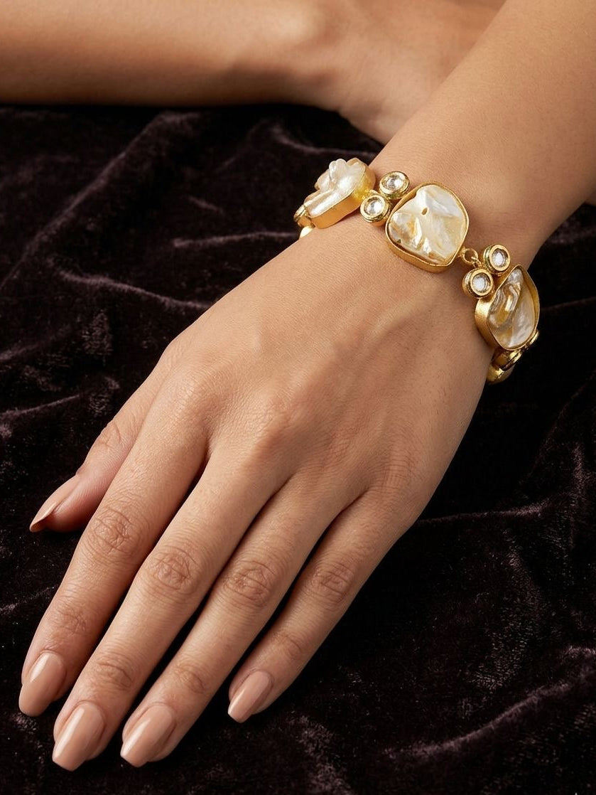 Indo Western Baroque Pearl Bracelet