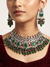 Meraki Emerald Green Polki Necklace Sets