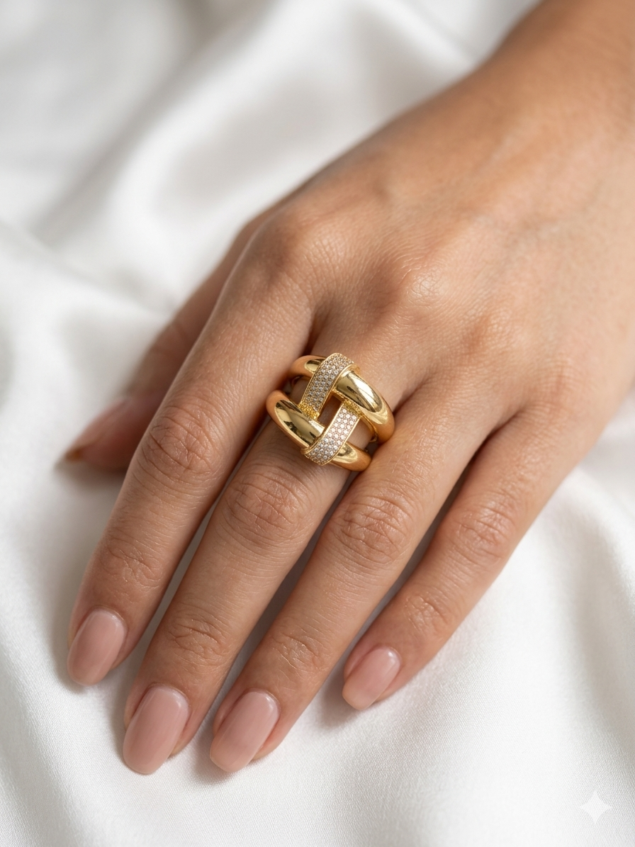 Princess Shape Natural Diamond Ring