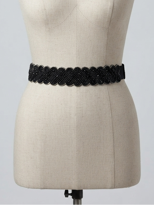 Buy Black Seed Beads Waist Belt