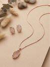 Buy Dazzling Rose Gold Pendant Set