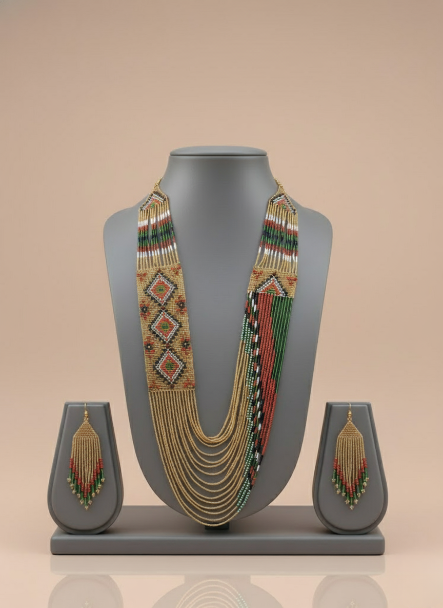 Multicolor Golden Ukranian Beads
