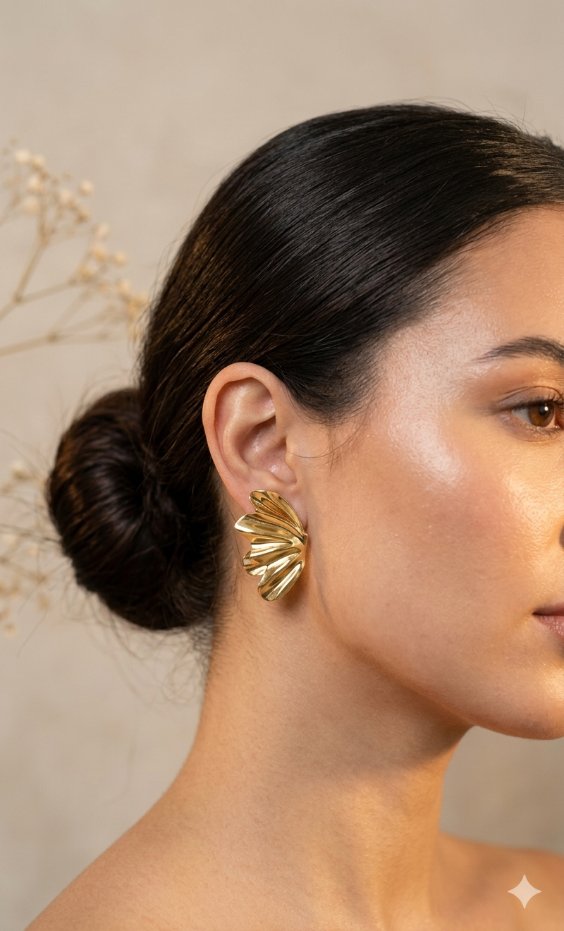 Gold Butterfly Stylish Earrings