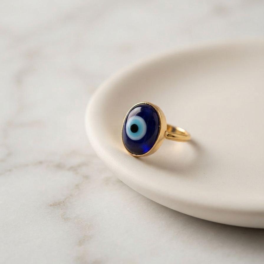Anti-Tarnish Evil-Eye Rings