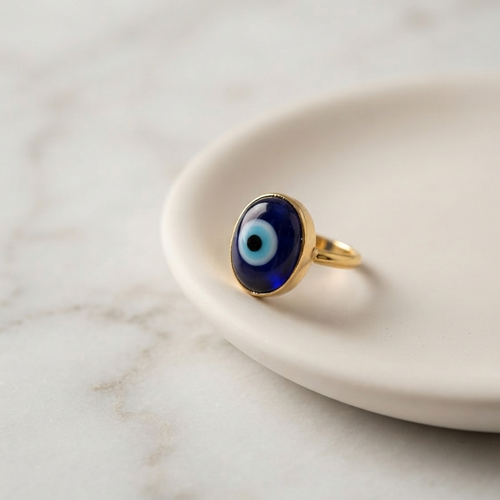 Anti-Tarnish Evil-Eye Rings