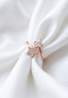 Flower Diamond Rose Gold Ring