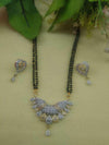 Gold And White Mangalsutra With Earrings