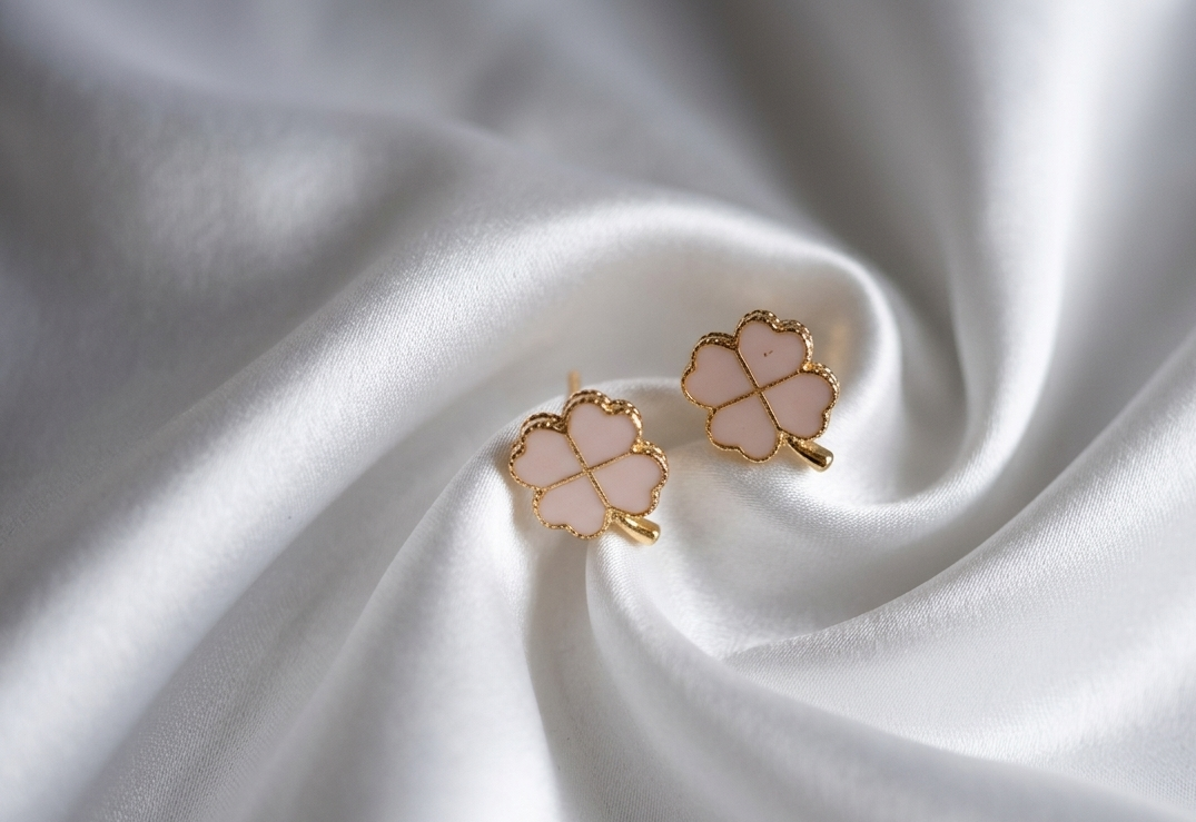 Heart Flower Beautiful Earrings