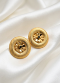 Beautiful Golden Round Earrings