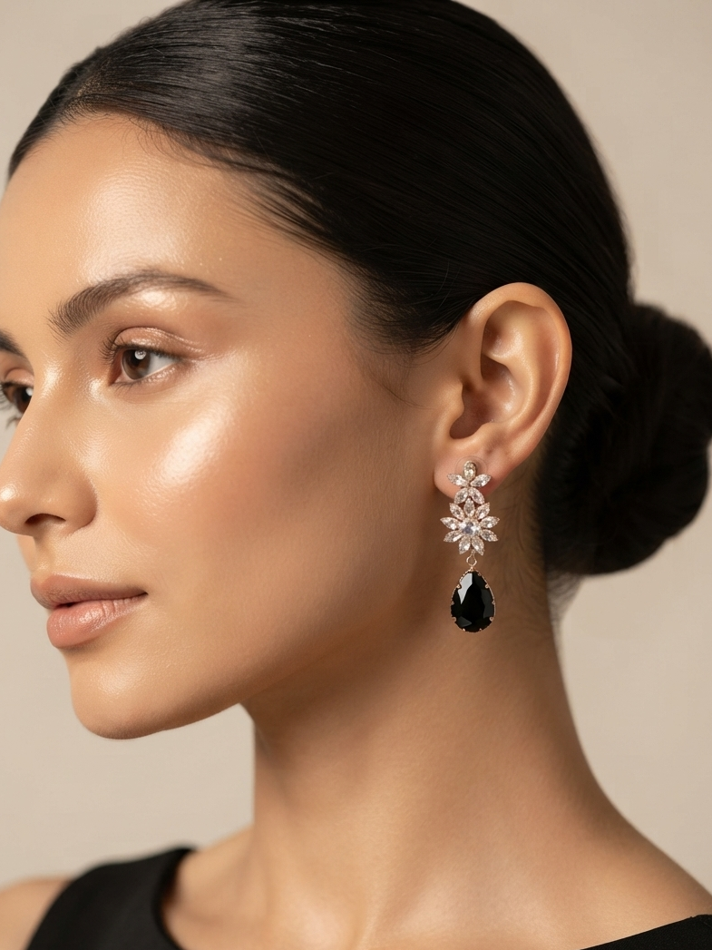 Traditional Crystal Stone Earring