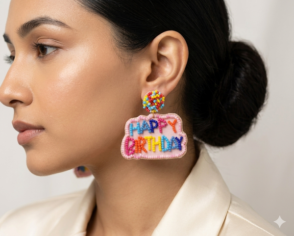 Happy Birthday Quirky Earrings