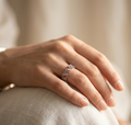 Meraki Trends Silver Plated Multistone Ring