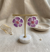 Flower Design Beaded Earrings