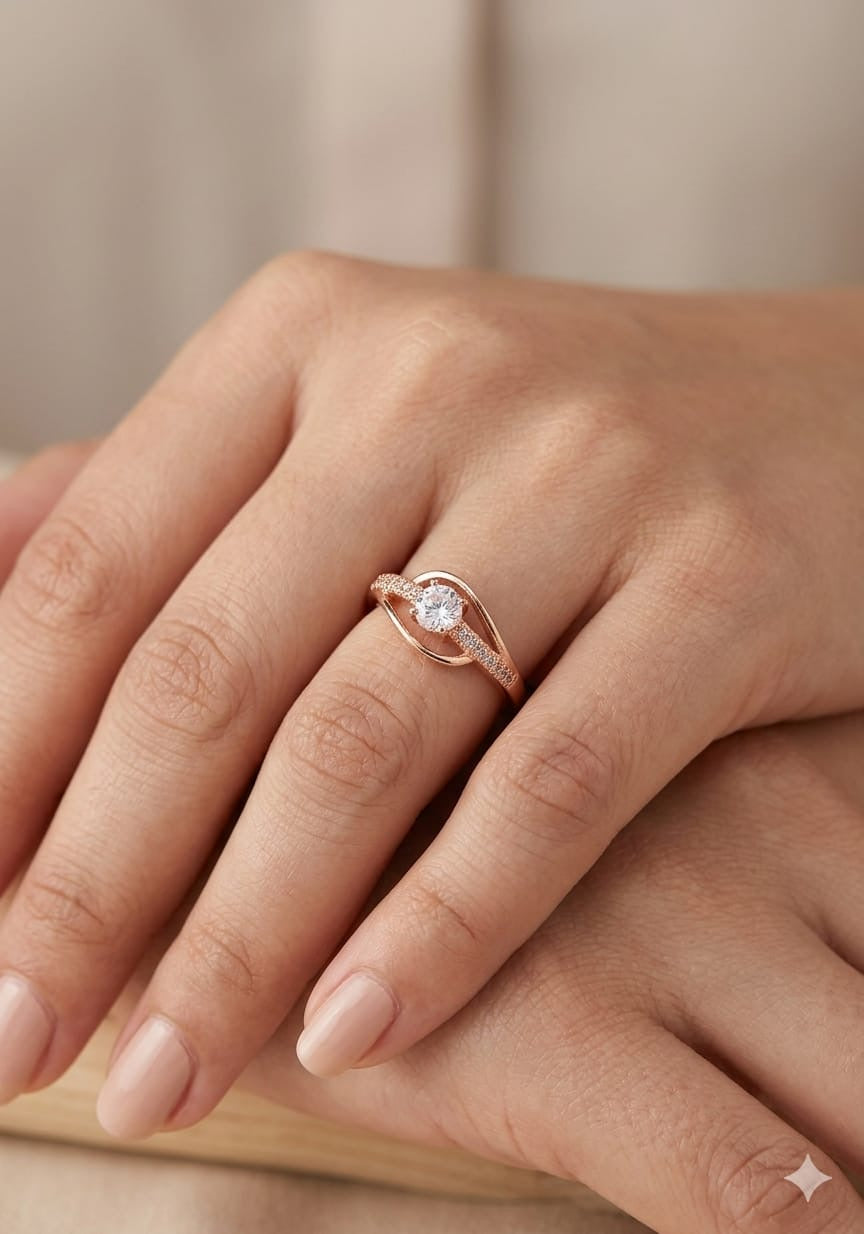 Stunning Diamond Rose Gold Ring