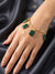Green Row Stone Glossy Bracelet