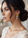 Rectangular Diamond Studded Earrings