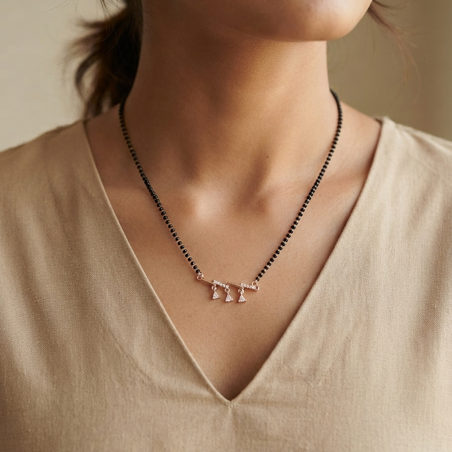 CZ Diamond Charming Mangalsutra