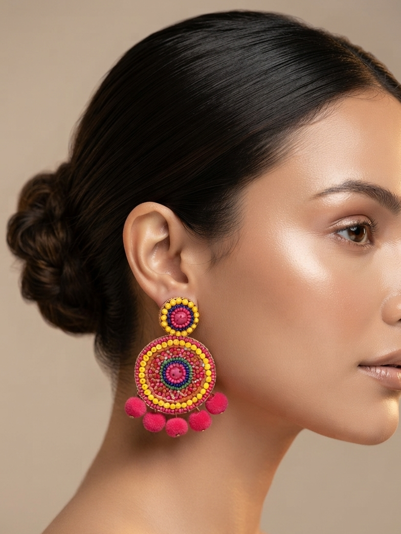 Handmade Pink Lightweight Earrings